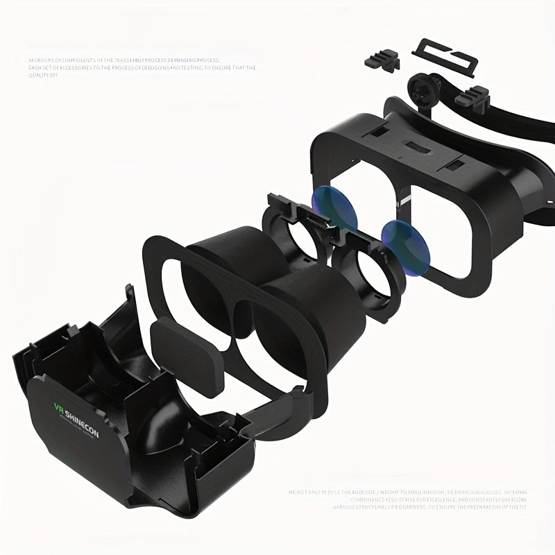 Upgraded VR Headset For Cellphone, Virtual Reality 3D Glasses Headset, Compatible 11.94-17.78 Cm IPhone Or Android With Controller, For Mobile Games & Movies Compatible IOS, Android, Gift For Your Friends!!