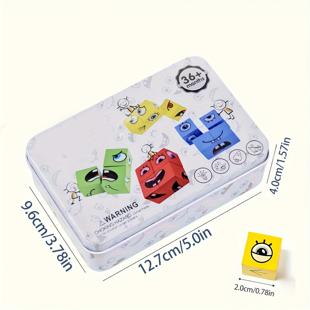 Children's Wooden Four Person Battle, Face Changing Facial Expressions, Magic Cube Building Blocks, Wooden Interactive Games, Parties, Early Childhood Education, Puzzle Toys halloween christmas gift