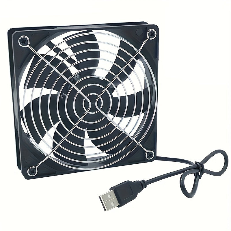Ventilator de răcire USB pentru carcasă, router, cutie superioară, 12 cm, ventilator de răcire silențios de 8 cm, ventilator de calculator de 5 V