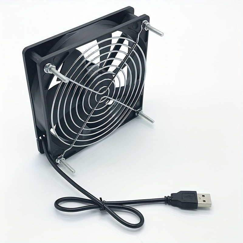 Ventilator de răcire USB pentru carcasă, router, cutie superioară, 12 cm, ventilator de răcire silențios de 8 cm, ventilator de calculator de 5 V