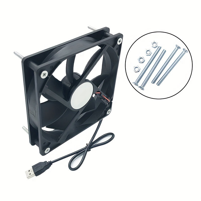 Ventilator de răcire USB pentru carcasă, router, cutie superioară, 12 cm, ventilator de răcire silențios de 8 cm, ventilator de calculator de 5 V
