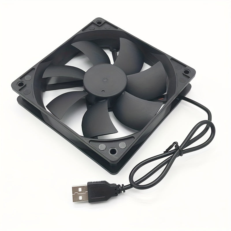 Ventilator de răcire USB pentru carcasă, router, cutie superioară, 12 cm, ventilator de răcire silențios de 8 cm, ventilator de calculator de 5 V