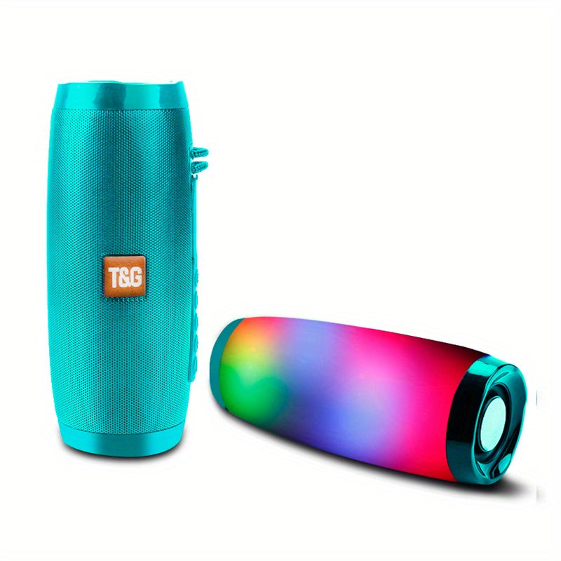 Difuzor wireless, difuzor impermeabil cu lumină LED colorată, difuzor portabil stereo 3D pentru exterior, cu bas luminos