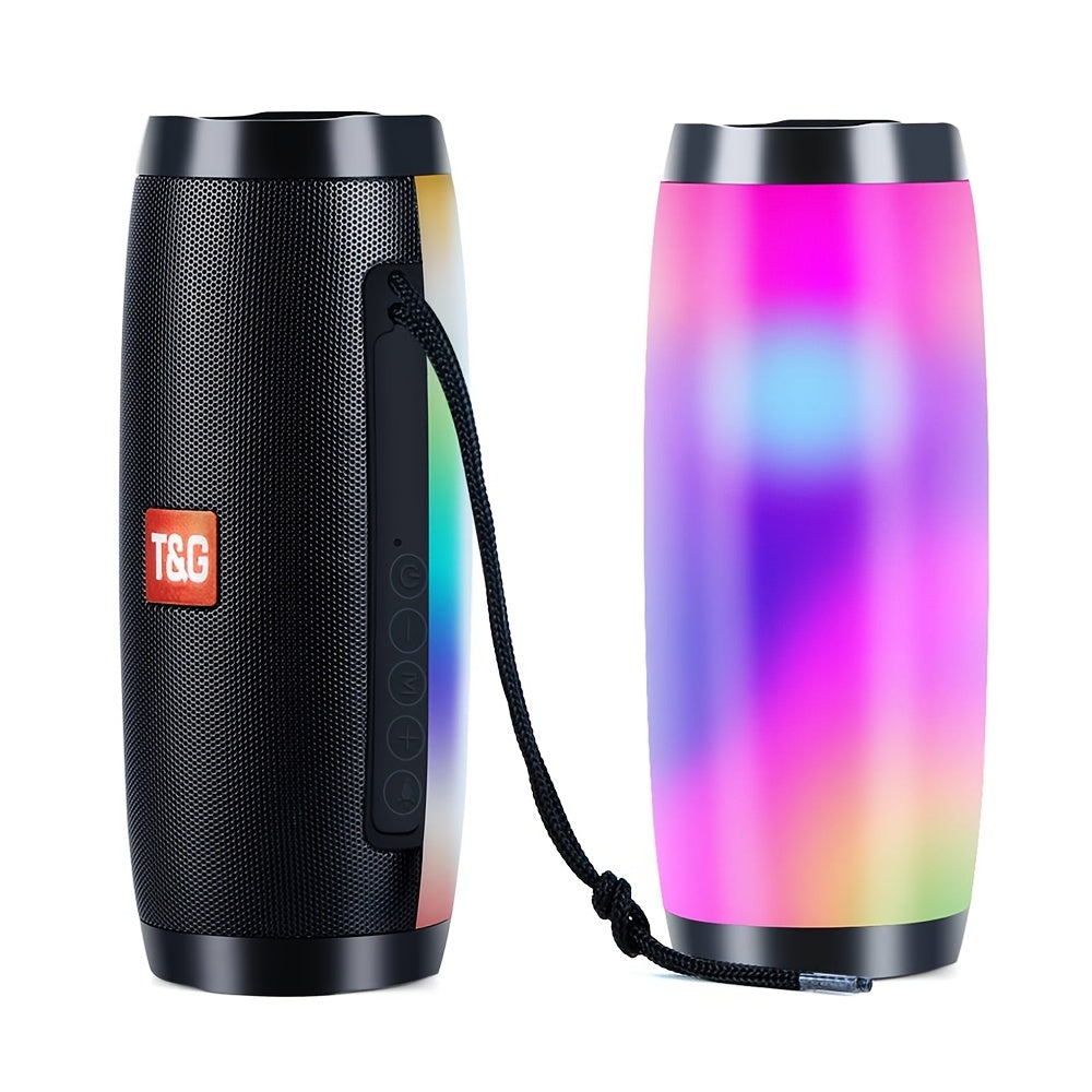 Difuzor wireless, difuzor impermeabil cu lumină LED colorată, difuzor portabil stereo 3D pentru exterior, cu bas luminos