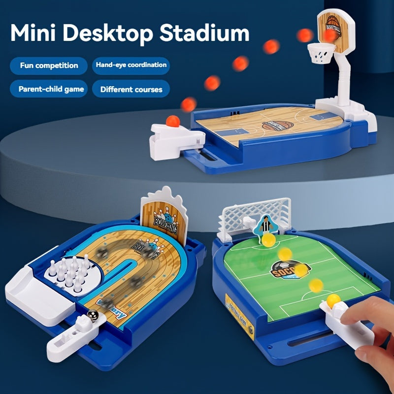 Interactive Family Game Console - Dual-Player Basketball, Soccer & Bowling Competition - Perfect for Parent-Youngsters Bonding - Ideal Gift for Christmas, Halloween, Thanksgiving & Birthdays, Games for Family