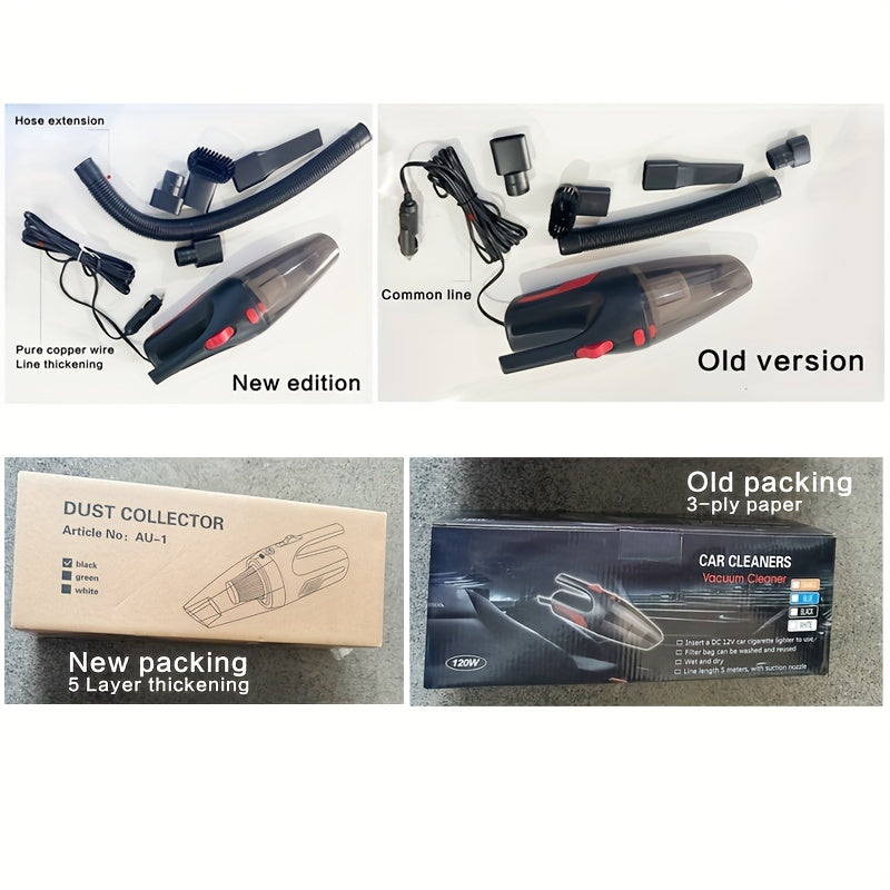 Mini aspirator auto puternic - Scapă de praf și menține interiorul mașinii curat!
