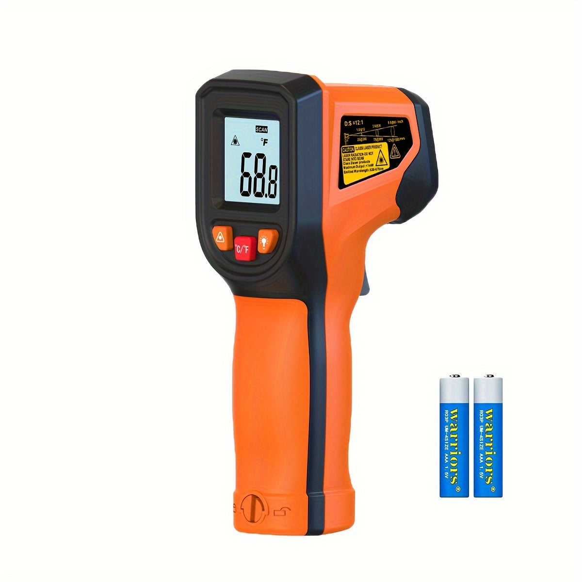 Termometru cu infraroșu, pistol portabil pentru măsurarea temperaturii, cuptor de pizza, grătar și motor - cititor de temperatură laser pentru suprafață -15°C până la 53°C - NU este potrivit pentru oameni
