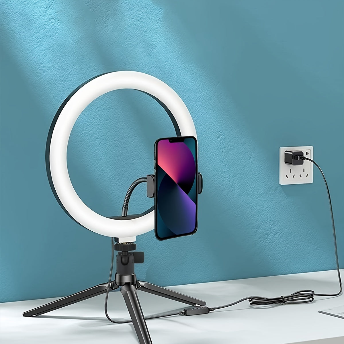 10 Inch Professional Fill Light Set with 360° Rotation & Multifunctional Switch - Perfect for Photography & Videography!