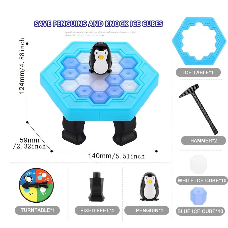 Jucărie cu pinguin care lovește gheața, jucărie Salvați pinguinii, jocuri de familie Joc de societate cu capcană de pinguin, joc interactiv cu pinguin care lovește gheața, salvarea cuburilor de gheață, primul cadou pentru copii