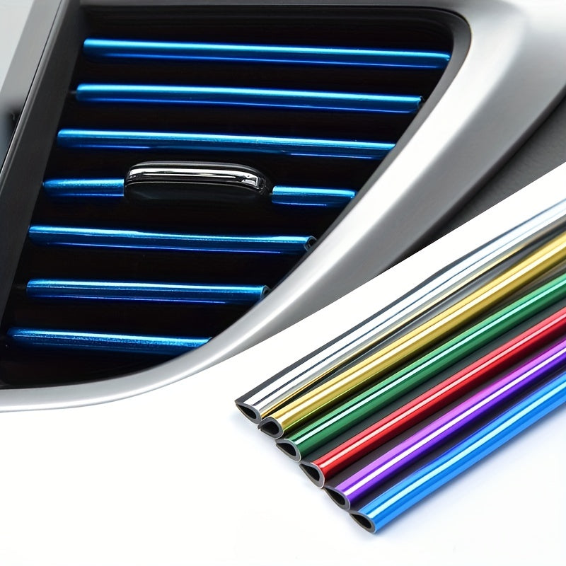 10PCS 20cm Car Air Conditioner Air Outlet Decoration U-shaped Decorative Strip Car Shape Door Corner Protector