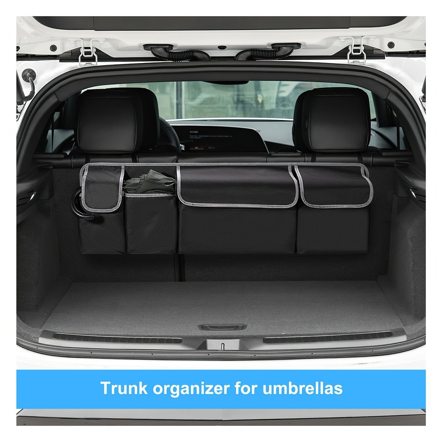 Organizator universal pentru spătarul scaunului auto, material Oxford 600D de mare capacitate cu buzunare multiple, material din fibră de poliester, soluție de depozitare pentru vehicul