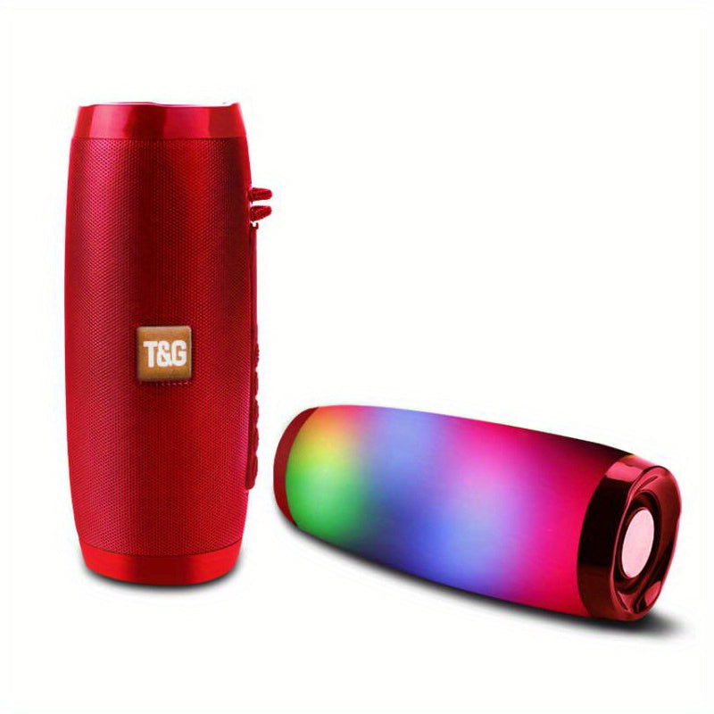 Difuzor wireless, difuzor impermeabil cu lumină LED colorată, difuzor portabil stereo 3D pentru exterior, cu bas luminos