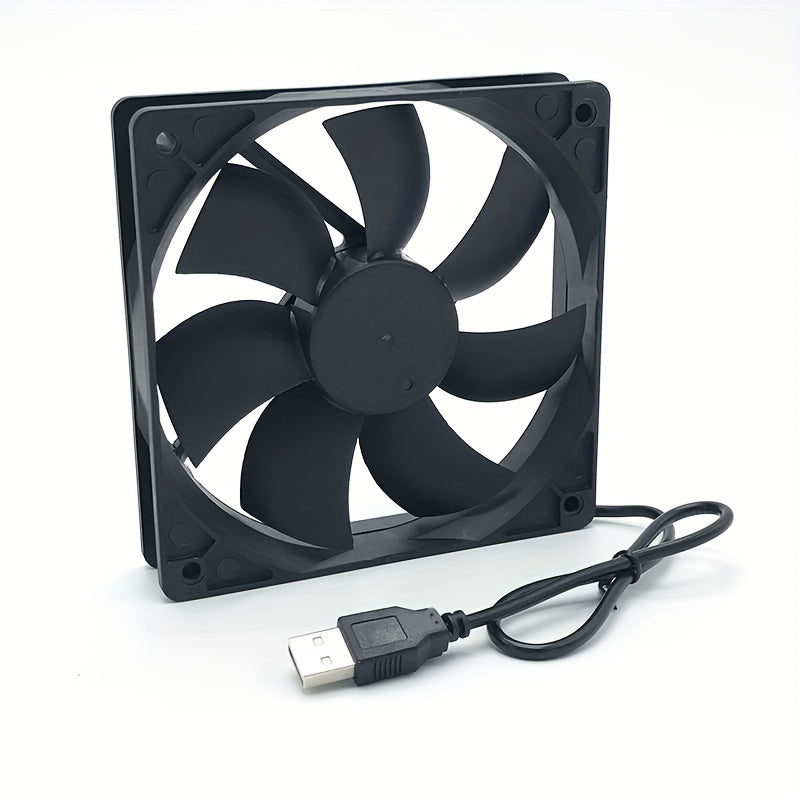 Ventilator de răcire USB pentru carcasă, router, cutie superioară, 12 cm, ventilator de răcire silențios de 8 cm, ventilator de calculator de 5 V