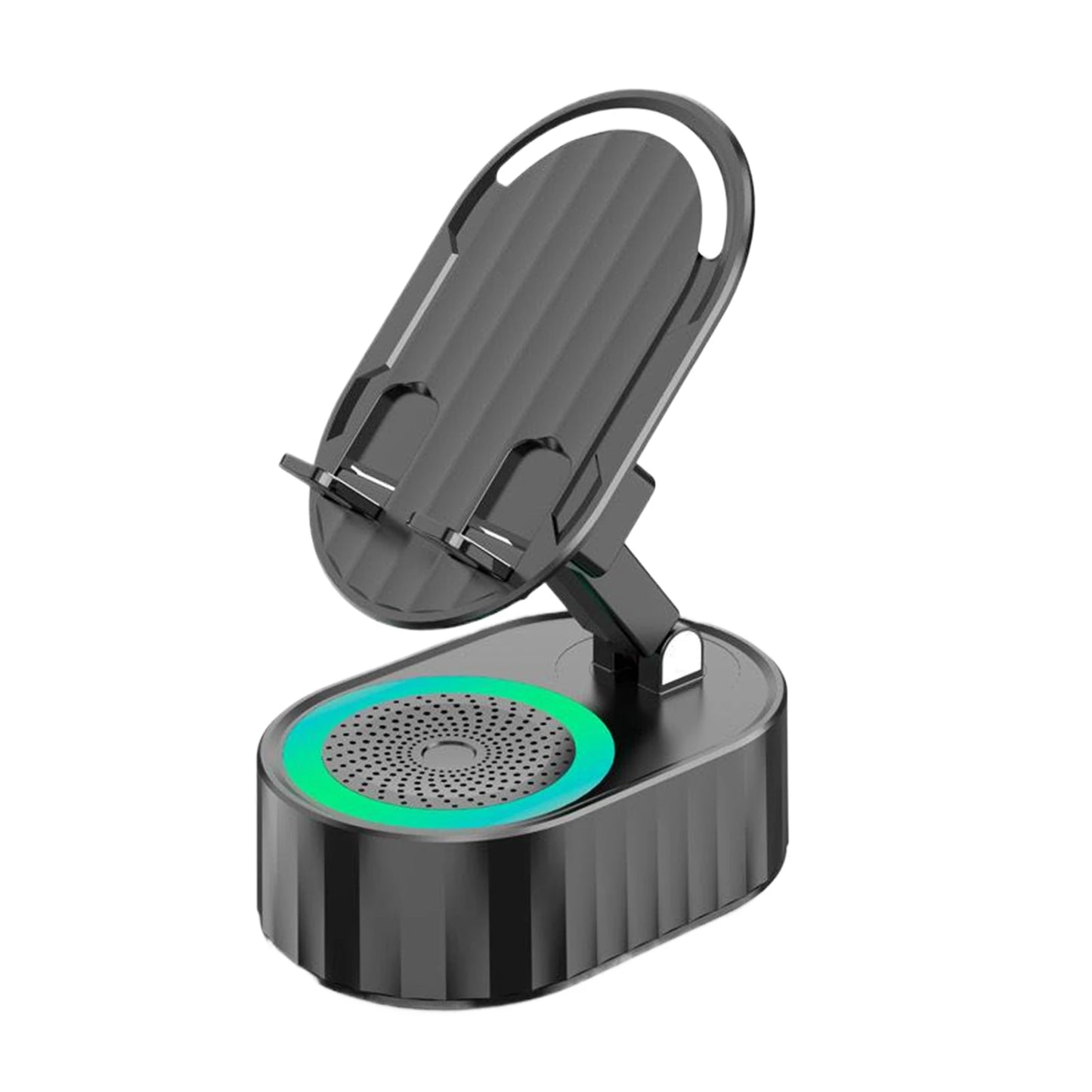 Portable Cell Phone Stand Speaker With Surround Sound Effect Cell Phone Holder Bluetooth Speaker Black