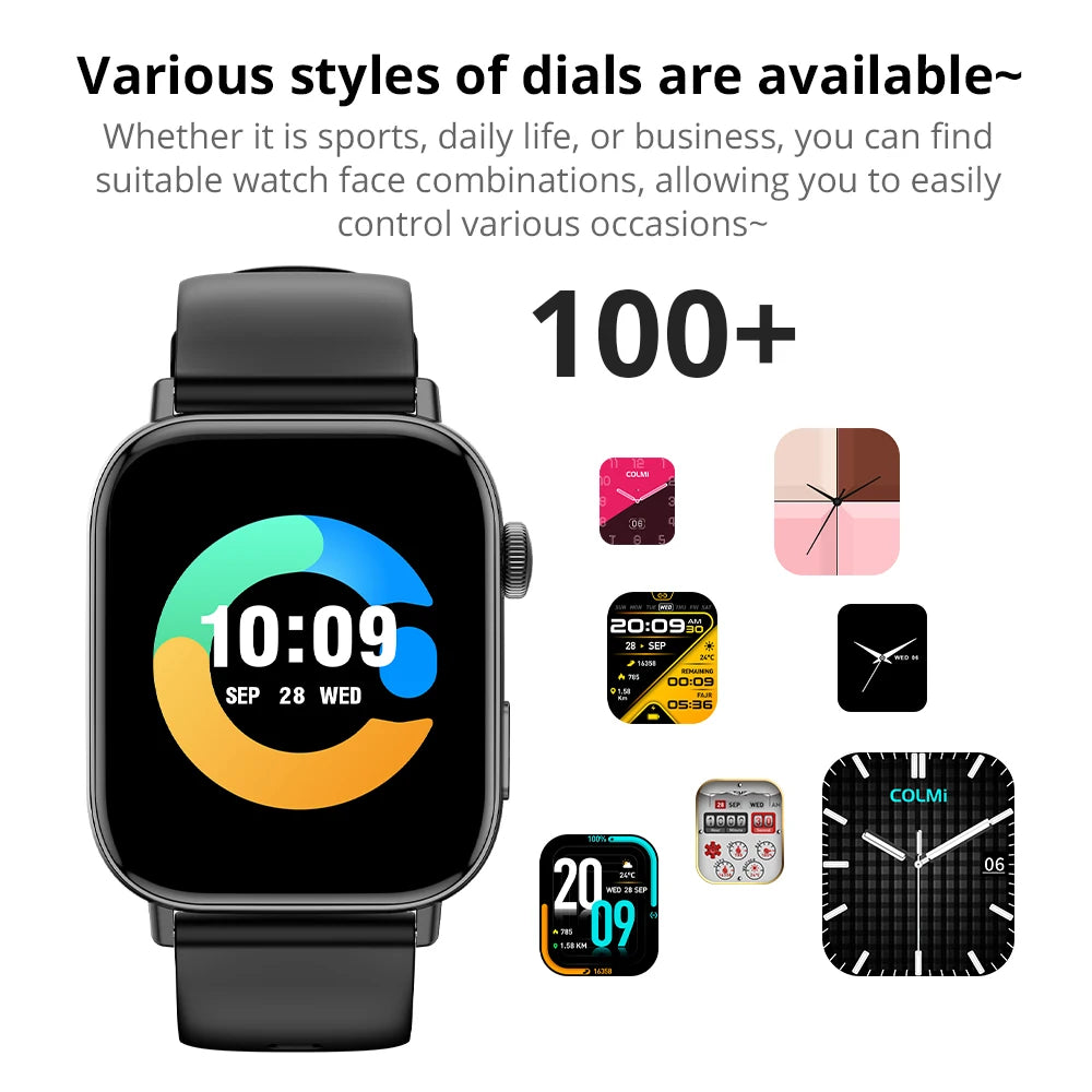 Neue COLMI C8 Max Smartwatch mit Sprachanrufen, 1,93 Zoll großes HD-Farbdisplay, Gesundheits- und Fitness-Tracking-Smartwatch für Männer und Frauen
