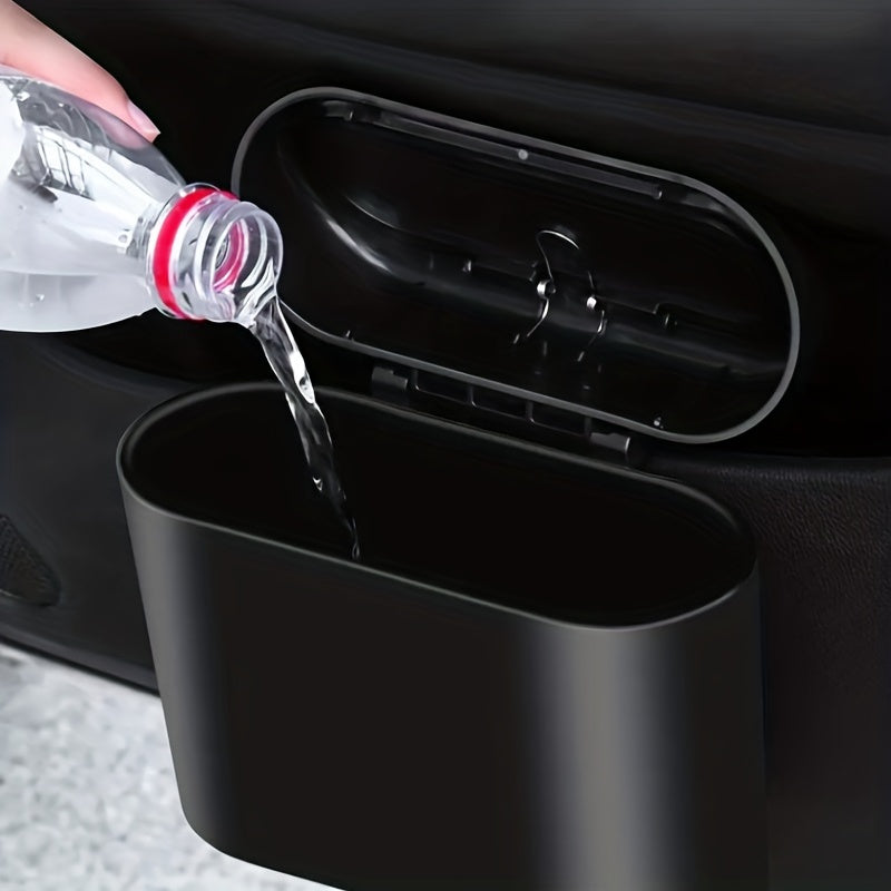 1 coș de gunoi montat pe mașină, mini coș de gunoi auto, cutie de depozitare auto, organizator auto, accesorii esențiale auto