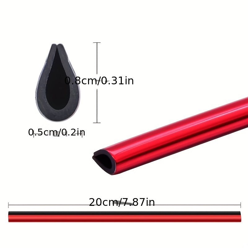 10PCS 20cm Car Air Conditioner Air Outlet Decoration U-shaped Decorative Strip Car Shape Door Corner Protector