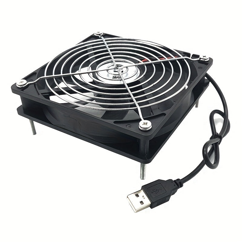 Ventilator de răcire USB pentru carcasă, router, cutie superioară, 12 cm, ventilator de răcire silențios de 8 cm, ventilator de calculator de 5 V