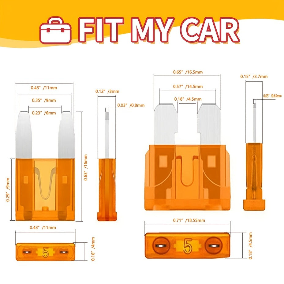 Kit asortiment 300 buc siguranțe auto cu lamă: siguranțe auto 2A-40A pentru camion și motociclete, cu cutie