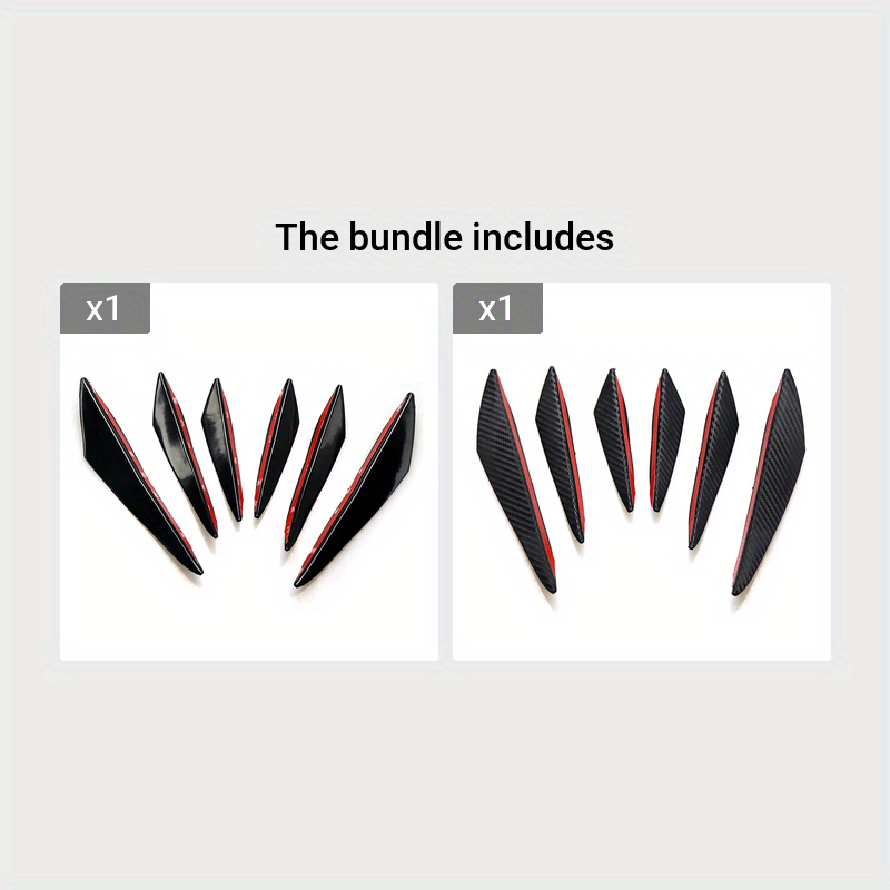 6 buc/set universal bara de protecție față buza difuzor Splitter aripioare corp spoiler Canards Valence bărbie auto tuning Canard