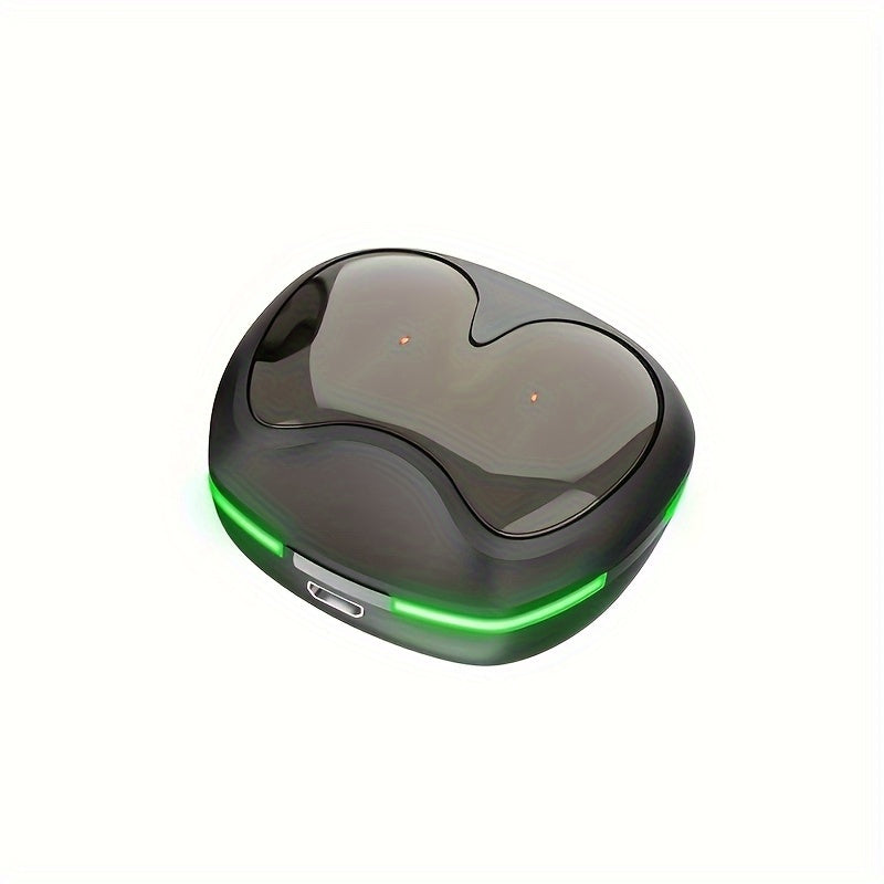 Căști wireless cu oglindă noi 2024, microfon stereoscopic de înaltă fidelitate, design oglindă cu afișaj digital LED, cea mai bună alegere pentru sport, jocuri, viața de zi cu zi