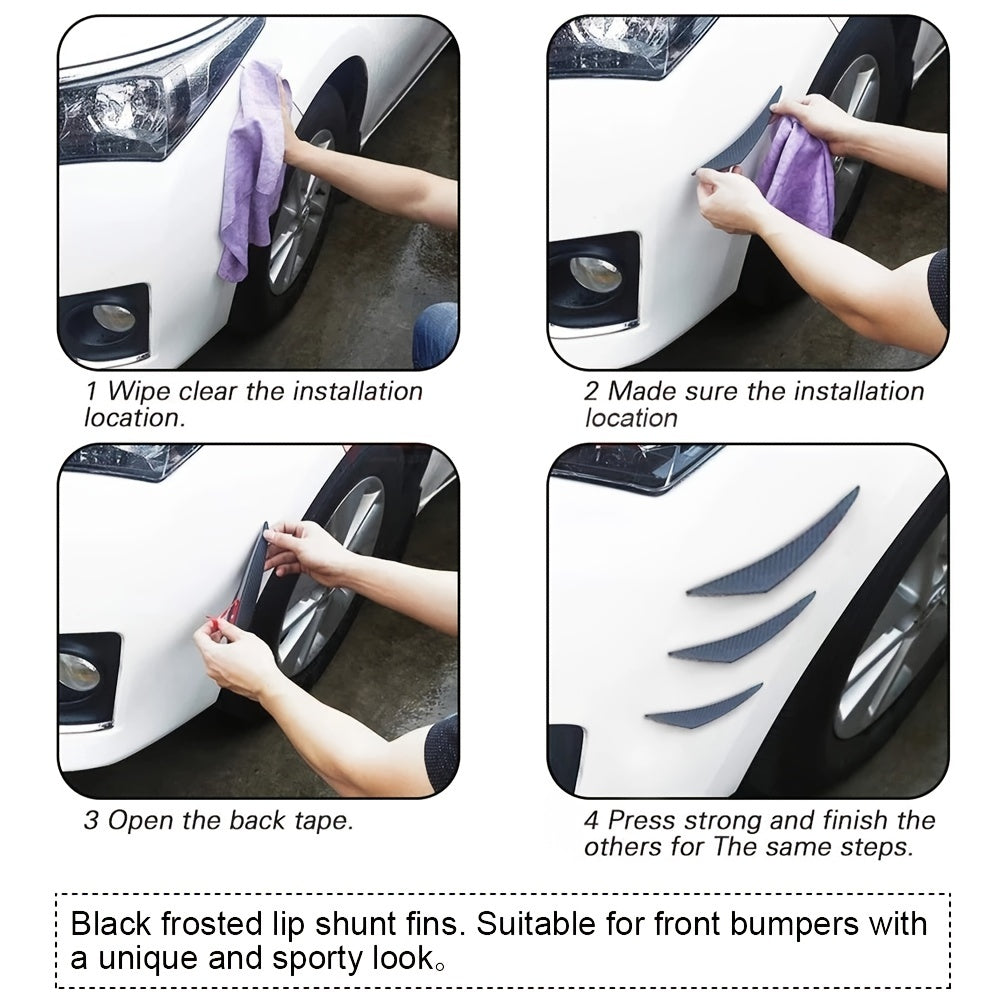 6 buc/set universal bara de protecție față buza difuzor Splitter aripioare corp spoiler Canards Valence bărbie auto tuning Canard