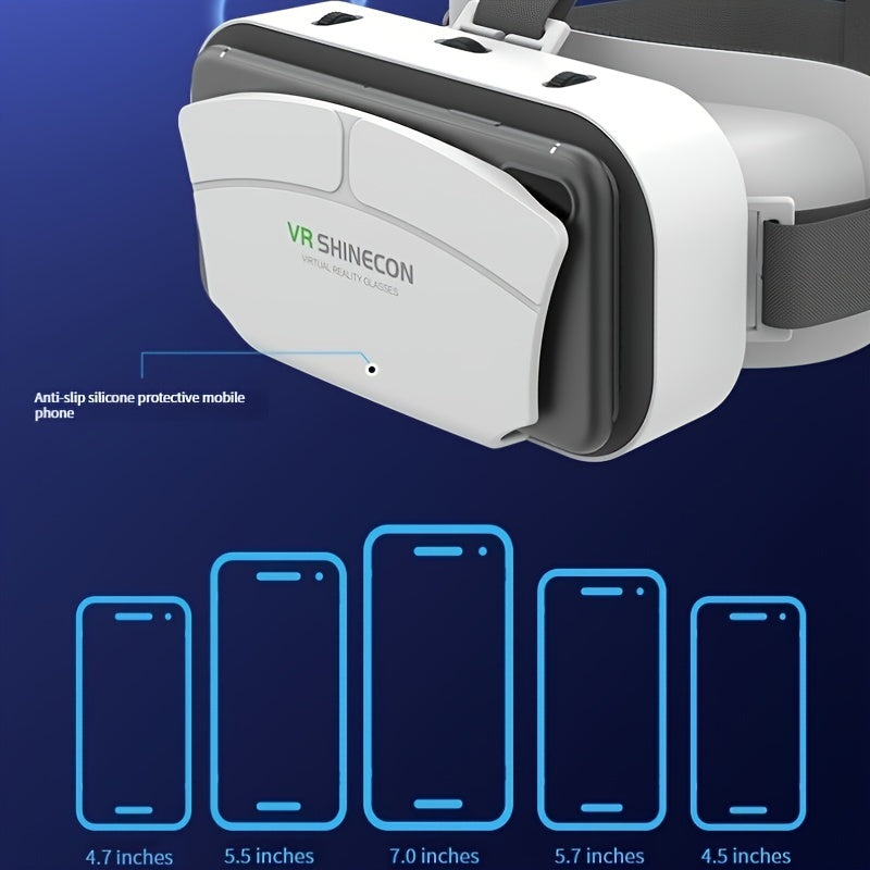 Upgraded VR Headset For Cellphone, Virtual Reality 3D Glasses Headset, Compatible 11.94-17.78 Cm IPhone Or Android With Controller, For Mobile Games & Movies Compatible IOS, Android, Gift For Your Friends!!