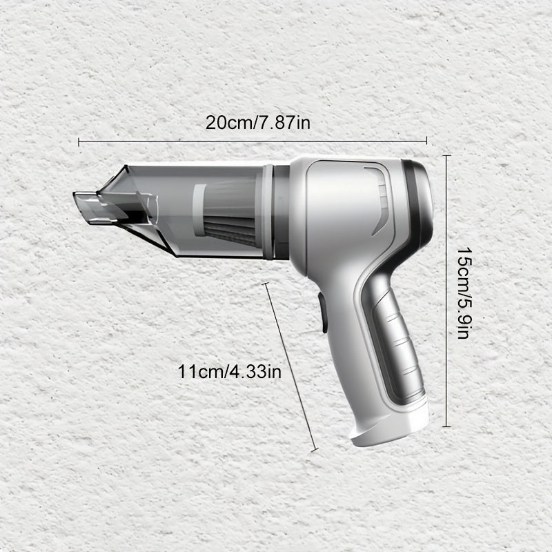 1 aspirator auto fără fir cu aspirație puternică, 13000Pa, 120W, ușor de curățat birou, tastatură, sertar, interiorul mașinii și alte crăpături