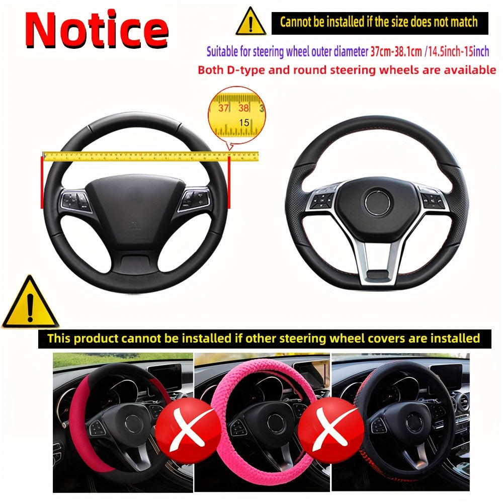 Husă de volan luxoasă din piele PU - Confort 3D, fără inel interior, accesorii auto