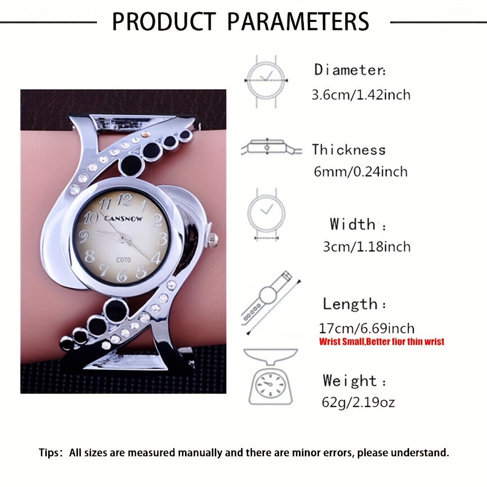Damenarmbanduhr, kreativ geformte Luxus-Freizeituhr, ausgefallene Damenuhren, Schmuck, anspruchsvolle und stilvolle Damenuhr, einzigartige Damenuhren