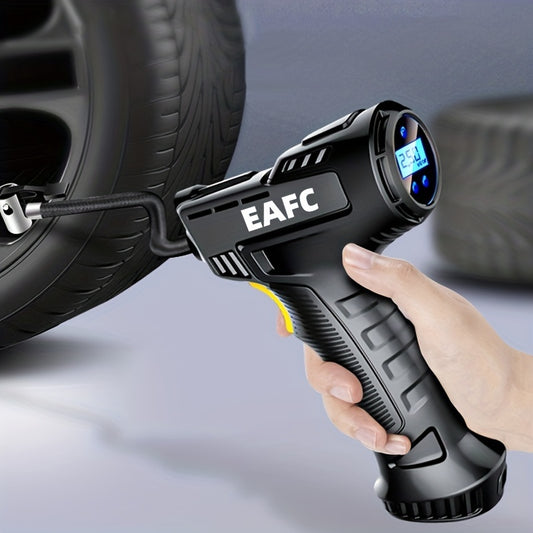 Pompă de aer auto wireless, compresor automat 120W, mini reîncărcabilă portabilă fără fir, umflator anvelope, echipament cu afișaj digital, pompă pentru mașină