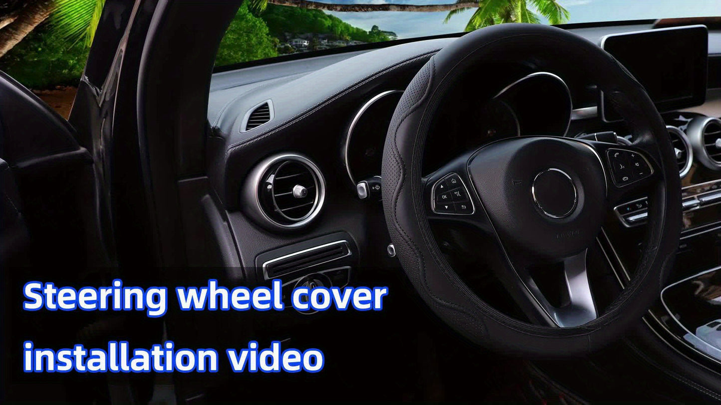 Husă de volan luxoasă din piele PU - Confort 3D, fără inel interior, accesorii auto