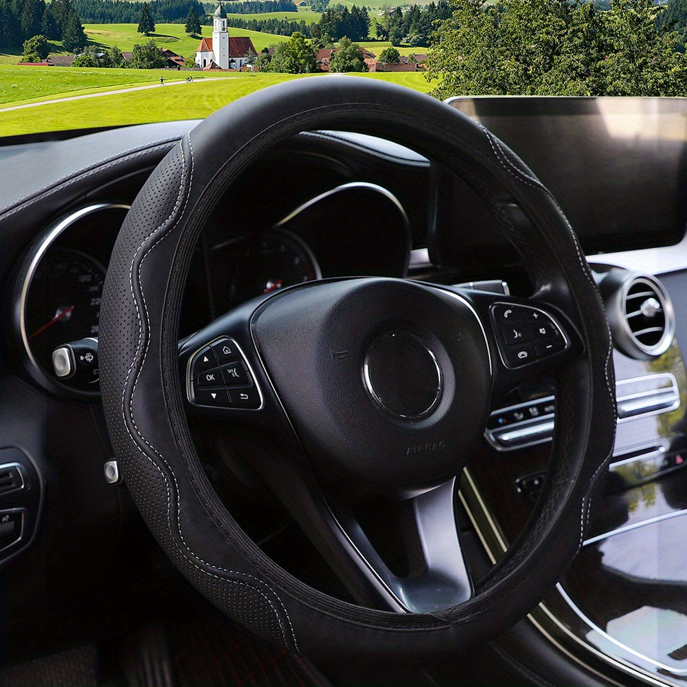 Husă de volan luxoasă din piele PU - Confort 3D, fără inel interior, accesorii auto