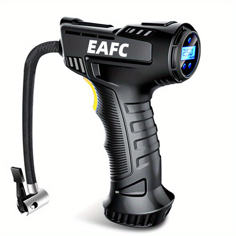 Pompă de aer auto wireless, compresor automat 120W, mini reîncărcabilă portabilă fără fir, umflator anvelope, echipament cu afișaj digital, pompă pentru mașină