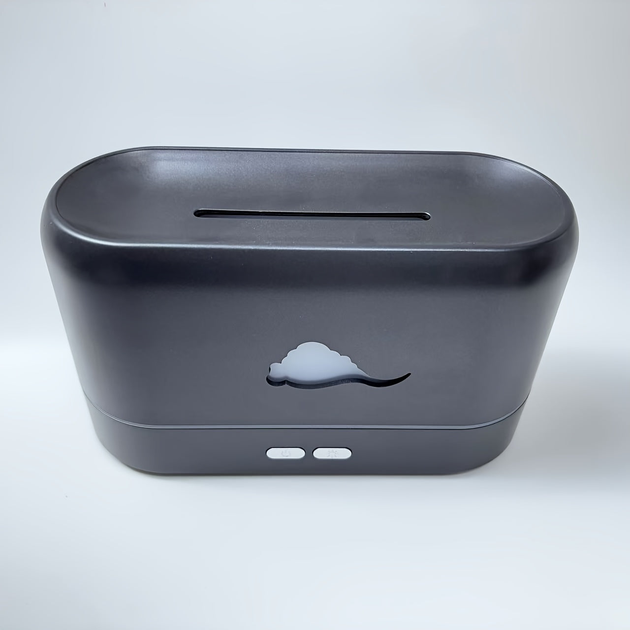 1 difuzor de aer cu flacără portabil și umidificator cu protecție la oprire automată - perfect pentru acasă, birou și yoga - difuzor de aromă silențios pentru uleiuri esențiale (negru/alb)