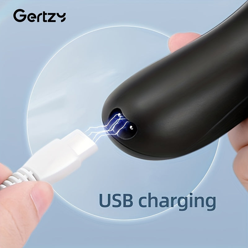 GERTZY Elektrischer Hornhautentferner für Füße (mit Schuppenstaubsauger), wiederaufladbarer Fuß-Hornhautentferner, Pediküre-Werkzeug, Fußfeile, professionelles Fußpflegeset mit 3 Köpfen und 2 Geschwindigkeiten