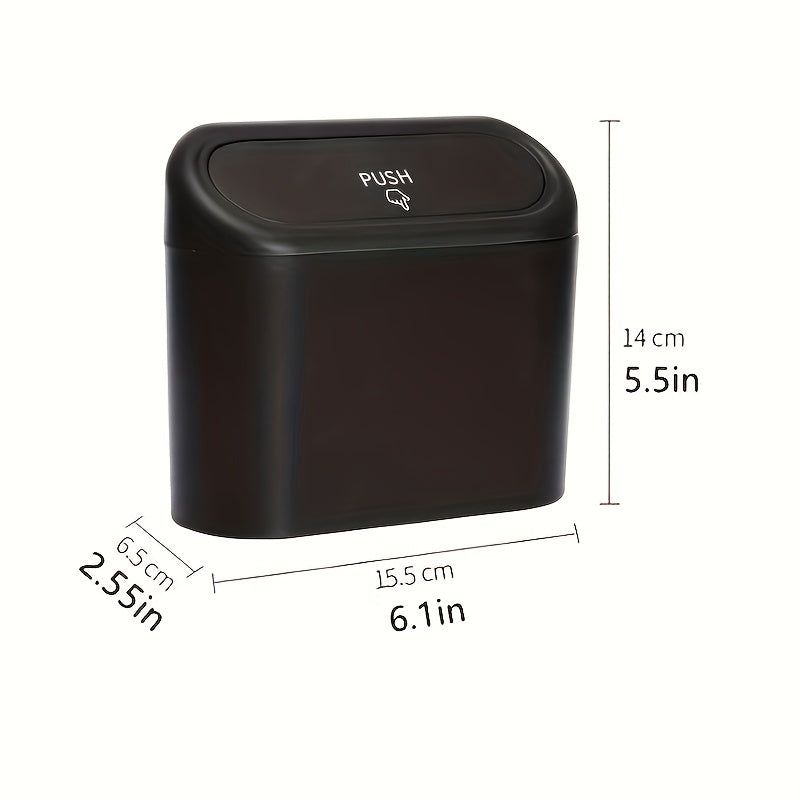 1 coș de gunoi montat pe mașină, mini coș de gunoi auto, cutie de depozitare auto, organizator auto, accesorii esențiale auto