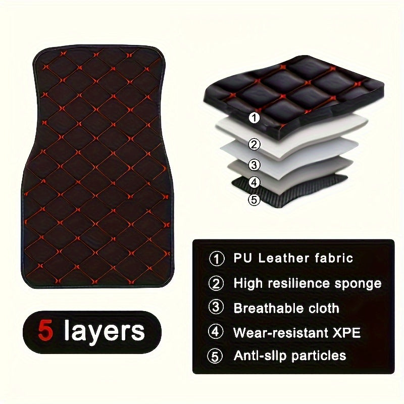 4 buc covorașe auto universale impermeabile față spate set complet covoare auto din piele ecologică accesorii covor auto interior