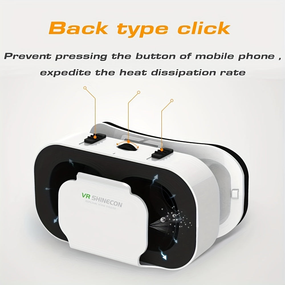 Upgraded VR Headset For Cellphone, Virtual Reality 3D Glasses Headset, Compatible 11.94-17.78 Cm IPhone Or Android With Controller, For Mobile Games & Movies Compatible IOS, Android, Gift For Your Friends!!