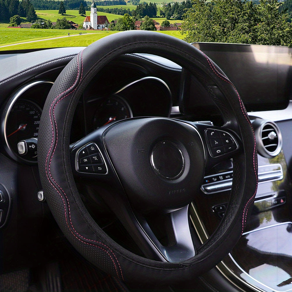 Husă de volan luxoasă din piele PU - Confort 3D, fără inel interior, accesorii auto