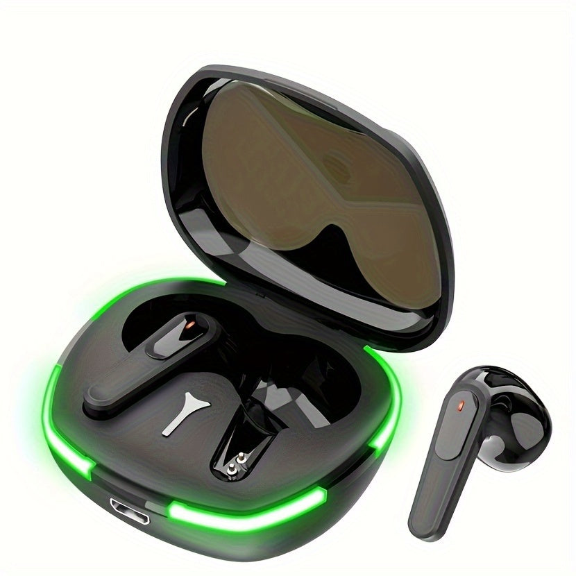 Căști wireless cu oglindă noi 2024, microfon stereoscopic de înaltă fidelitate, design oglindă cu afișaj digital LED, cea mai bună alegere pentru sport, jocuri, viața de zi cu zi