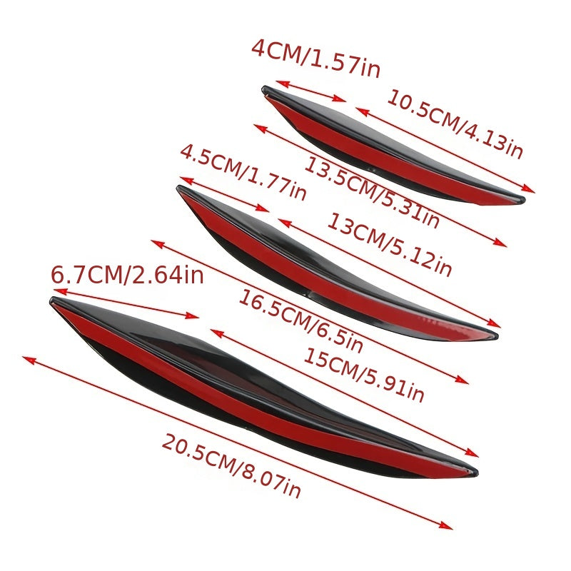 6 buc/set universal bara de protecție față buza difuzor Splitter aripioare corp spoiler Canards Valence bărbie auto tuning Canard