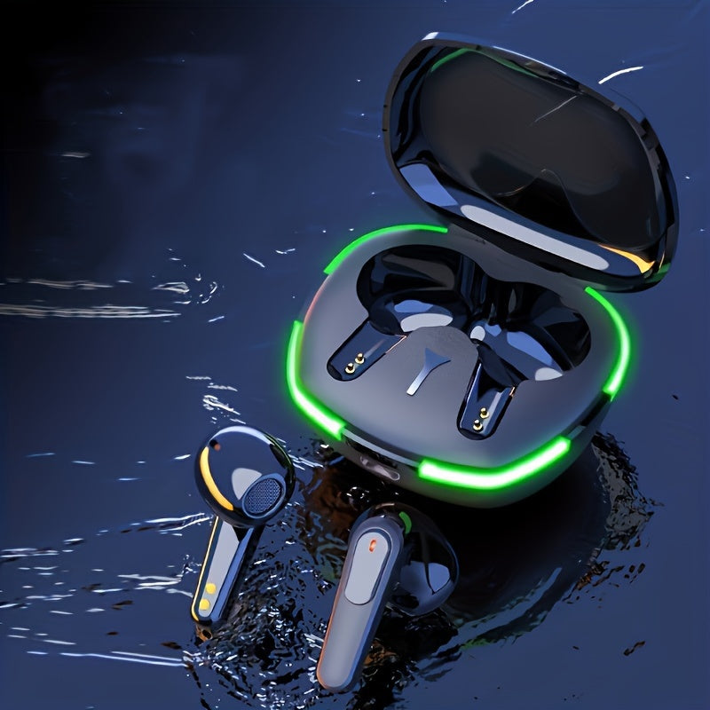 Căști wireless cu oglindă noi 2024, microfon stereoscopic de înaltă fidelitate, design oglindă cu afișaj digital LED, cea mai bună alegere pentru sport, jocuri, viața de zi cu zi