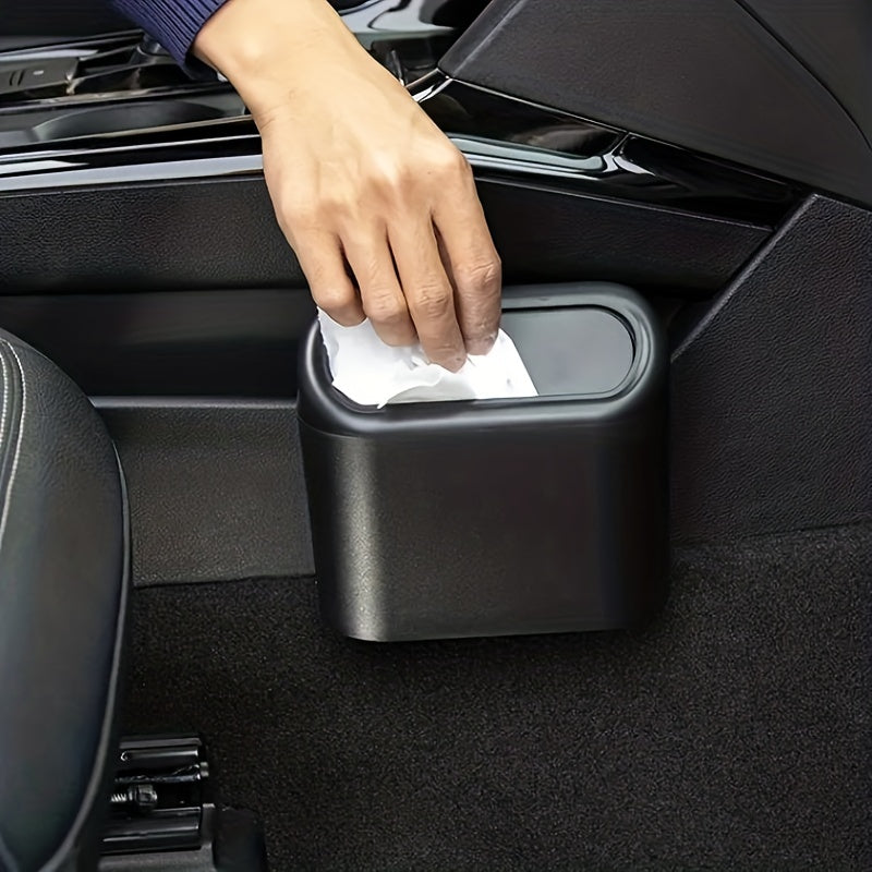 1 coș de gunoi montat pe mașină, mini coș de gunoi auto, cutie de depozitare auto, organizator auto, accesorii esențiale auto