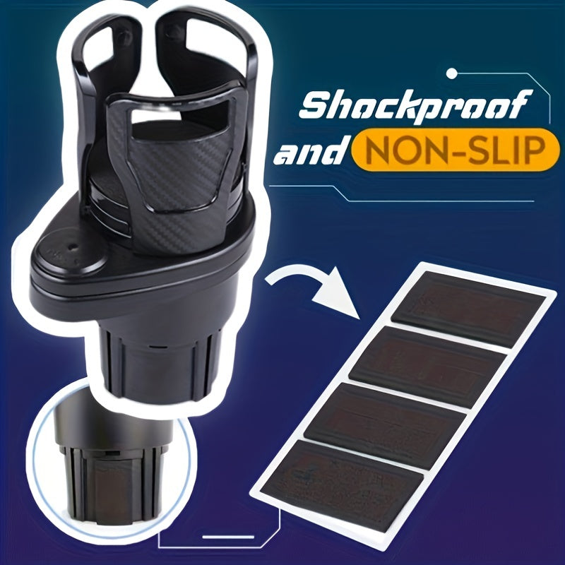 Suport auto pentru pahare, extensie pentru adaptor auto, suport dublu multifuncțional reglabil pentru pahare cu suport pentru telefon, organizator pentru aromaterapie, cadou de Crăciun și Anul Nou