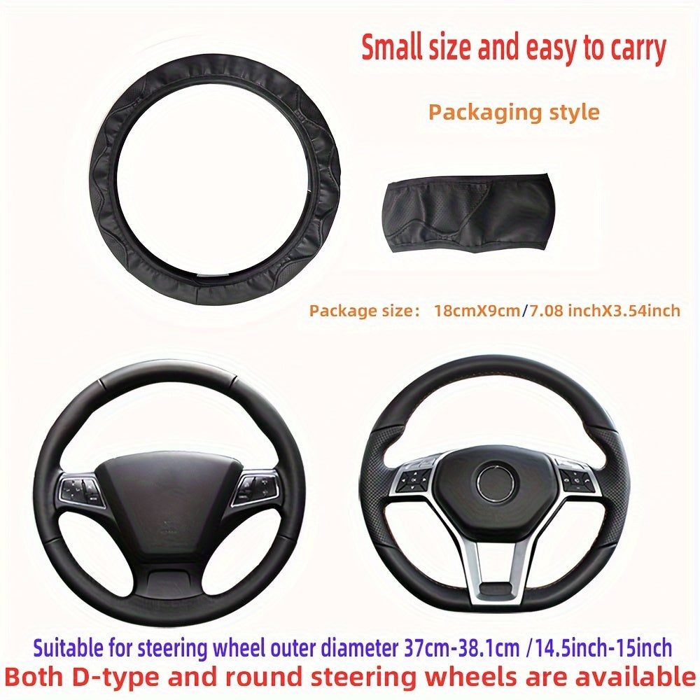 Husă de volan luxoasă din piele PU - Confort 3D, fără inel interior, accesorii auto