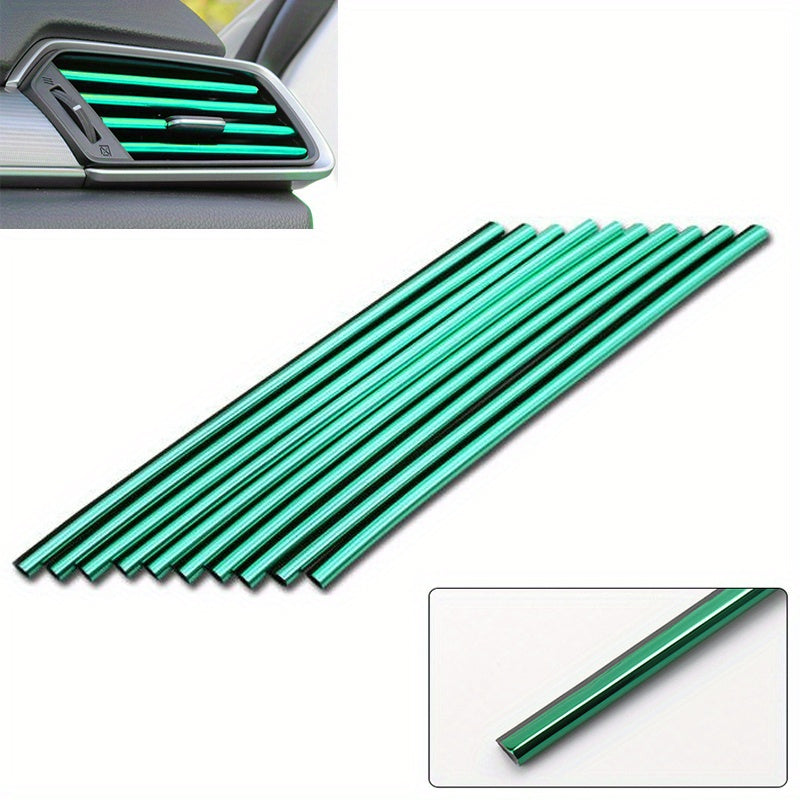 10PCS 20cm Car Air Conditioner Air Outlet Decoration U-shaped Decorative Strip Car Shape Door Corner Protector